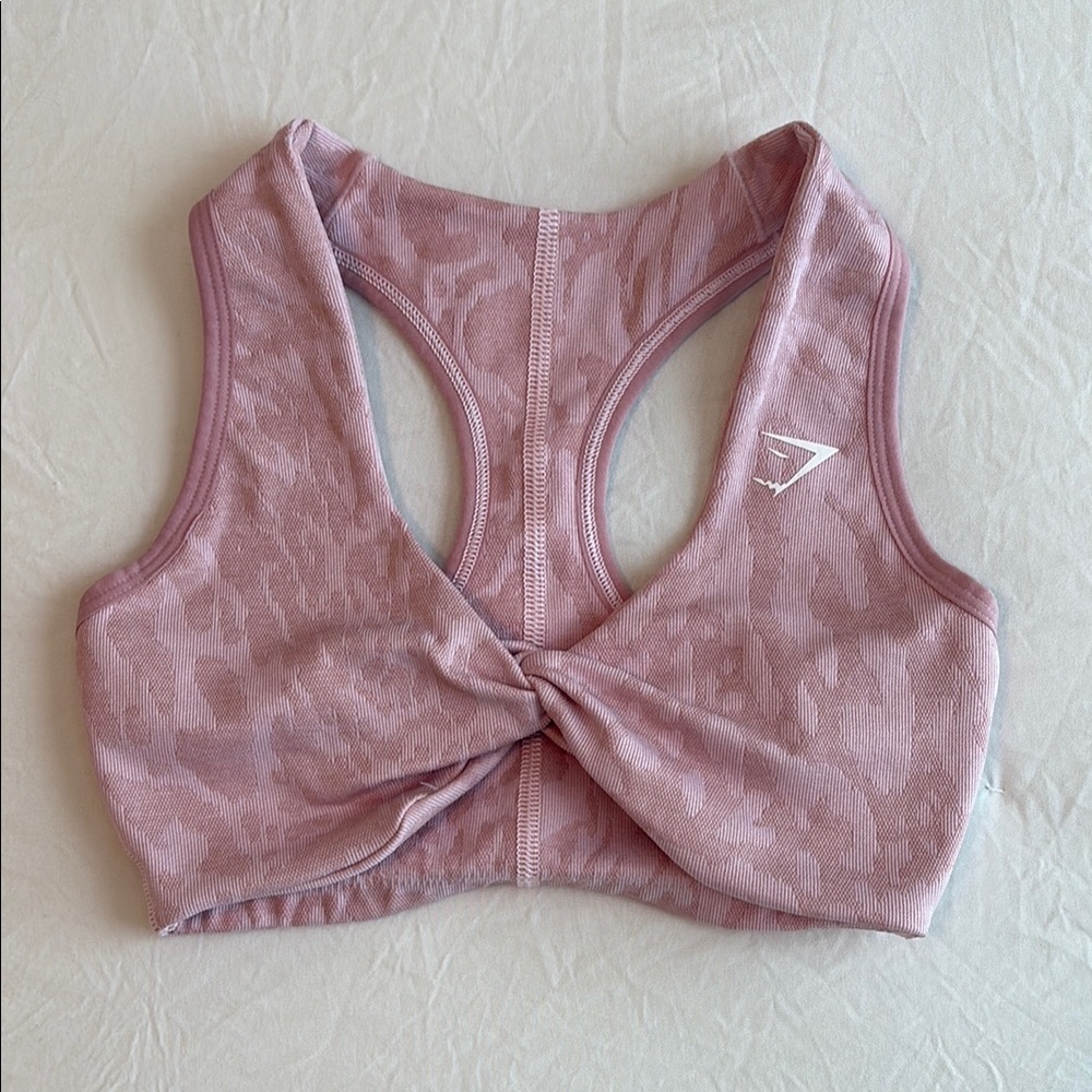 Gymshark Adapt Safari Seamless Bralette- Dolly Pink/Light Pink